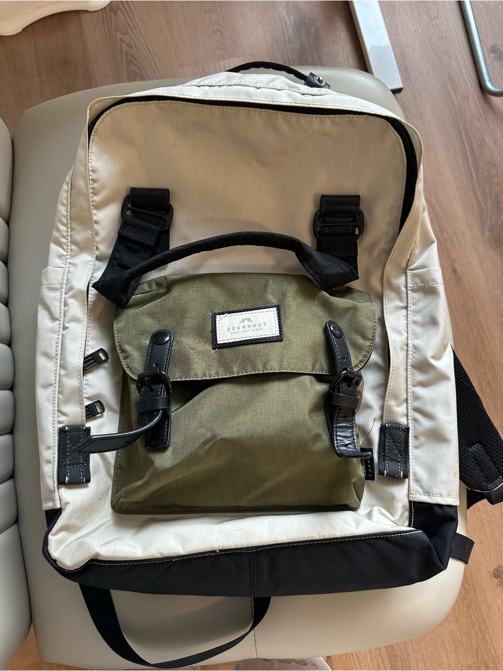 Doughnut Olive Green & Cream Everyday Backpack - Women's Travel Bag